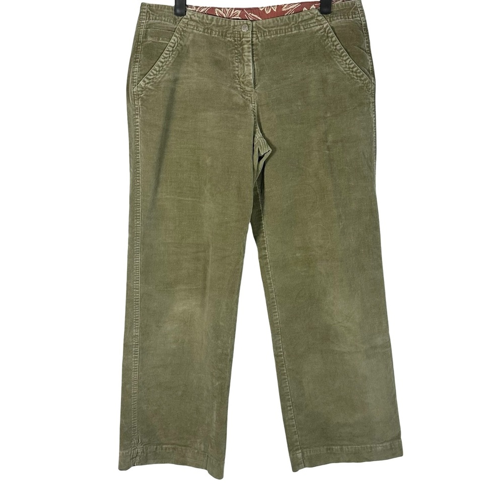 Horny Toad Tan Khaki Women’s Wide Leg Cropped Corduroy Pants Size 8 - Picture 1 of 15